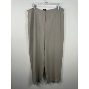 NWT Eileen Fisher Georgette Silk Pants Wide Leg Size XL Quite Luxury